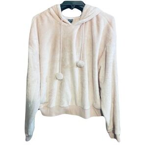 Cold Rush Cozy Pink Hoodie with Pom Poms